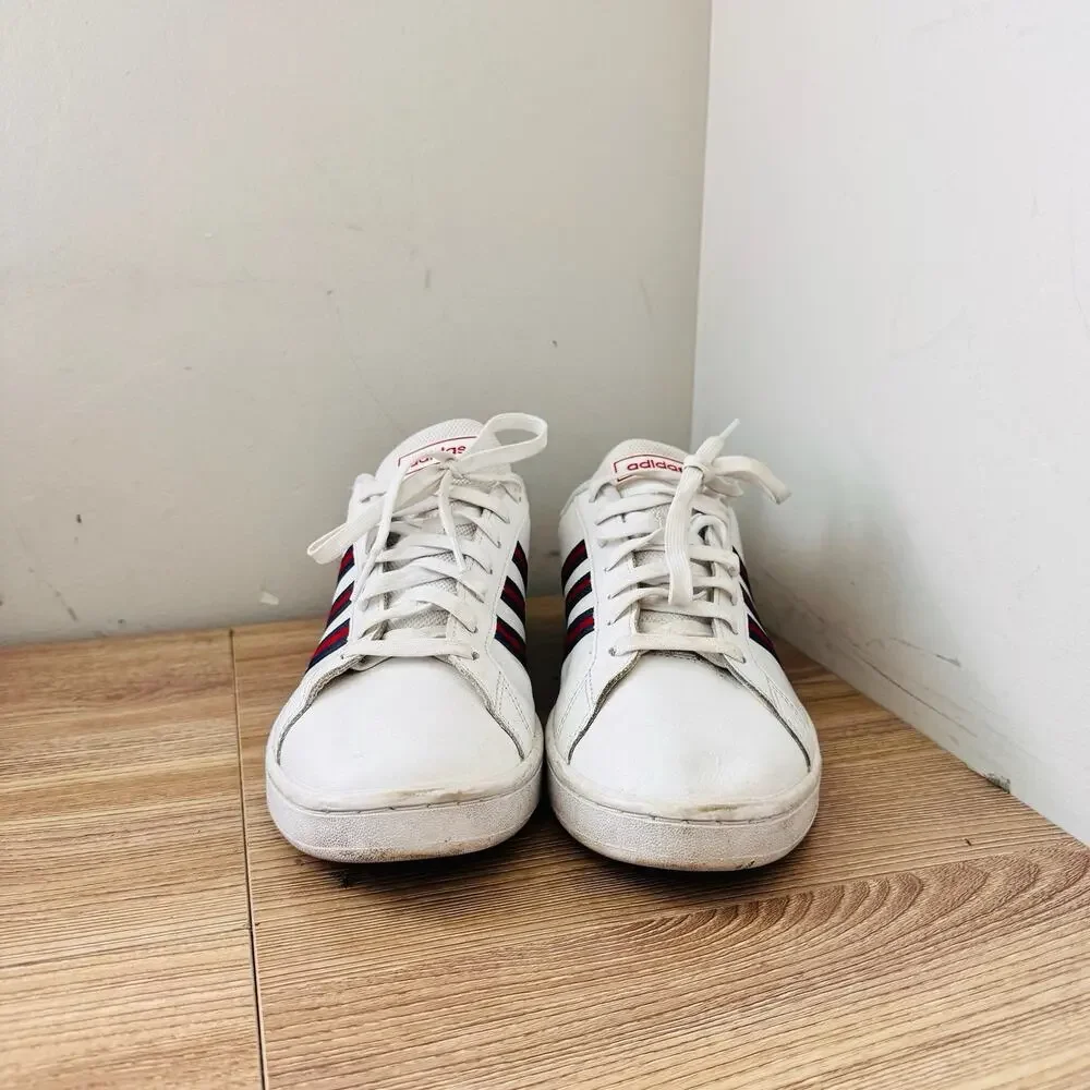 Adidas Grand Court White And Red Sneakers Men’s Size 11.5